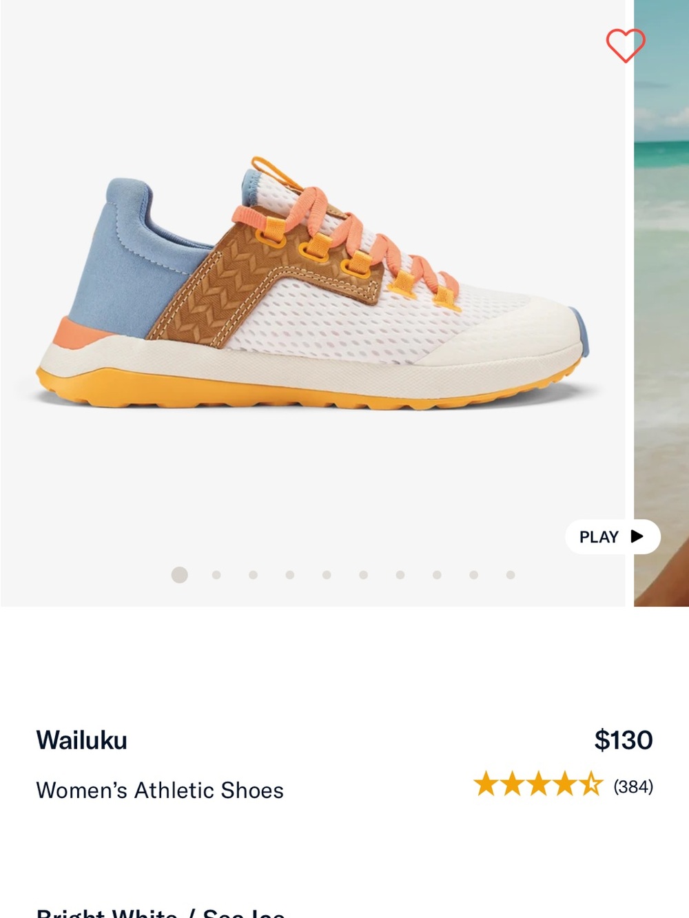 Olukai - Women's Athletic Sneakers - Wailuku Bright White / Sea Ice